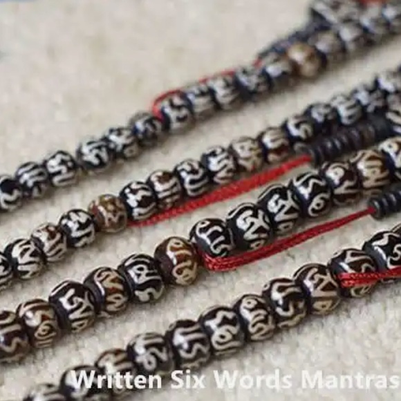 Yak bone Sanskrit prayer bead Meditation mala - Picture 9 of 12